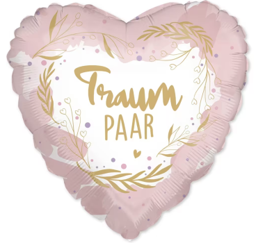 Folienballon - Traumpaar, rosa - ø 43cm